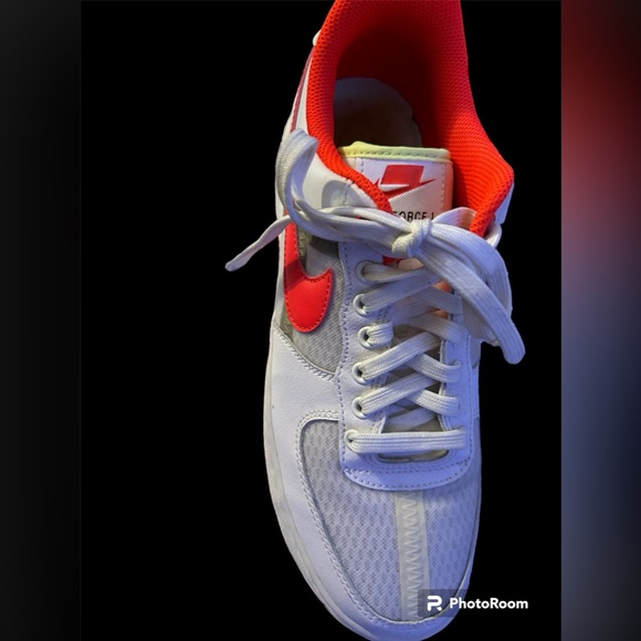 Nike Air Force 1 ‘07 transparent white Crimson - Picture 2 of 3